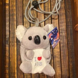 Plush koala I ❤️ Australia miniature Crossbody purse